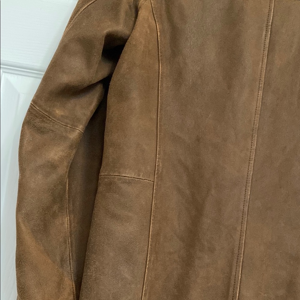 Sundance Leather Suede Peacoat Style Double Breasted Jacket sz M - Picture 10 of 13